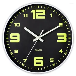 Wall Clocks Modern Night Light Clock 12 Inch Silent Non Ticking With Function Illuminated