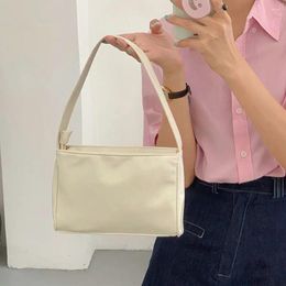 Shoulder Bags Purse Wallets Large Capacity Silver Color Makeup Lipstick Single PU Leather Ins Underarm Bag Women Handbags