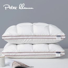 Pillow Peter Khanun 3D Bread White Goose Down Feather Pillows for Sleeping Neck Protection Bed Pillows 100% Cotton Cover King Queen 1pc