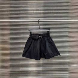 Skirts Designer 2024 Summer Waist Bag Triangle Bottom Drawstring Work Dress Half Skirt Women's Western Style Versatile Small Black Skirt Short Skirt ZLUY