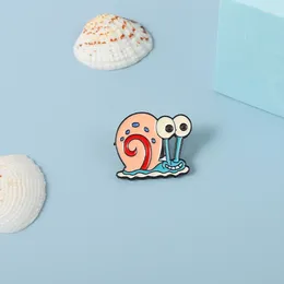 Brooches Cute Cartoon Snail Amine Lovely Enamel Pins Clothing Backpack Lapel Badges Jewellery Accessories For Kids Unisex Gift