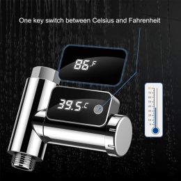 Gauges LED Display Water Shower Thermometer 360° Rotating Bath Water Thermometer Temperature Monitor Smart Meter Bathroom Accessories