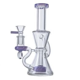 Heady Water Pipe 7.8Inch Klein Showerhead Percolator Recycler Glass bong with Glass Bowl Hookahs 14mm Female Joint XL-2062