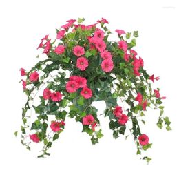Decorative Flowers Artificial Garden Decor Hanging Small Fake Plants Vines Plastic Leaf Wedding Party Wall Balcony Decoration