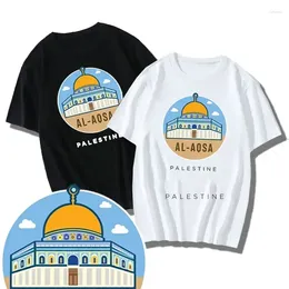Men's T Shirts Palestine Al-aqsa Mosque T-Shirt Palestinian Graphic Tees O-neck And Women's Casual Wear Flag Streetwear
