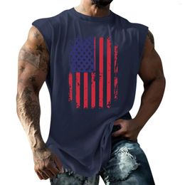 Men's T Shirts Summer Solid Colour Printed Sweat-absorbing Breathable Shoulder Expanding Sleeveless Vest Official Store Ropa Hombre