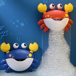 Baby shower toy automatic bubble machine crab music shower toy bathroom soap bathroom safety and comfort childrens toys 240506