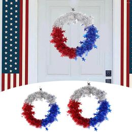 Decorative Flowers Hang Metal Welcome Signs Patriotic Wall Door Decorations Rustic American Flag Front For Wreaths