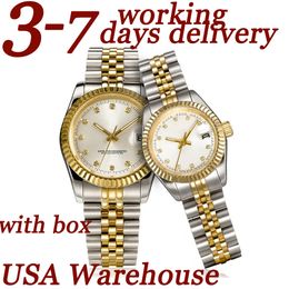 Watch Mens Automatic Gold Women Watch watch watch stainless steel Sapphire 방수 광장 클래식 커플 손목 시계 Montre de Luxe 41/36/28mm