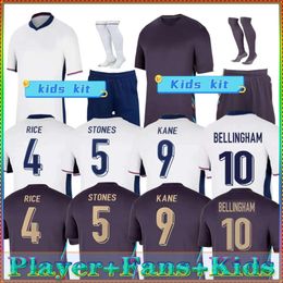 23 24 25 Euro Cup EnglandS jersey BELLINGHAM home away Soccer Jerseys RICE SAKA FODEN RASHFORD STERLING STONES GREALISH KANE Men Kids fans player Football Shirt