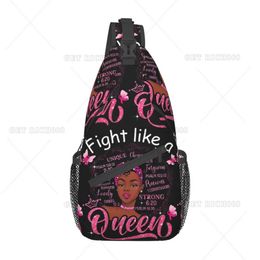 Diaper Bags Like the Queens Chest Bag Cross Backpack breast cancer Awareness Pack Mens Polyester Unisex Casual Walking RunningL240502