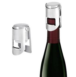 Portable Stainless Steel Wine stopper Vacuum Sealed Wine Champagne Bottle Stopper Cap FY5385 07266589957