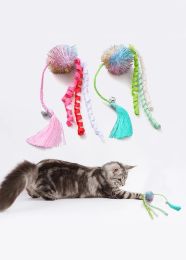 Toys Colourful golden onion throwing small ball cat toy exquisite fringe super high appearance level super playable