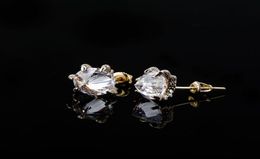 Dragon Claw Diamond Earrings Mens Womens Gold Stud Earrings Fashion Hip Hop Jewelry4385392