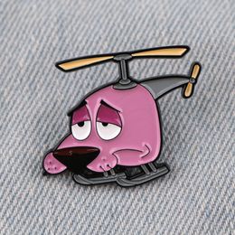 coward dogs enamel pin childhood game movie film quotes brooch badge Cute Anime Movies Games Hard Enamel Pins