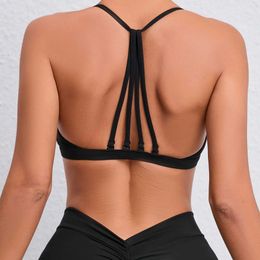 Women's Tanks Camis Sexy Backless Scrunch Sports Bra Womens Tube Top Sportswear Gym Jogging Active Bra Vest Female Comfort Top for T240507