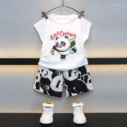 Clothing Sets Two Piece Set/boys Summer Casual 2024 Printed Lantern Panda Sleeveless - Full Print Shorts