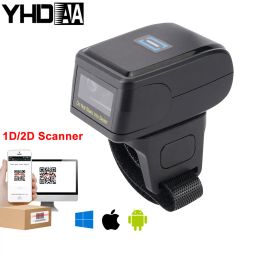 Scanners Qr Barcode Reader Portable Finger Ring Bar Code Scanner Bluetooth Scanner A Scan Qr Pdf 417 Data Matrix 1d 2d Bar Code