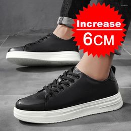 Casual Shoes Men Elevator Sneakers Height Increasing 6cm Inner Lift For Hidden Heels Sports