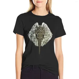 Women's Polos Guardian Angel Knight T-shirt Tees Lady Clothes Animal Print Shirt For Girls Western Dress Women