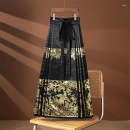 Skirts Embroidery Weaving Gold Horse Face Skirt Small Man Daily Improvement Ming Hanfu Plus Size Women's Chinese Style