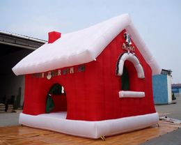 High quality Xmas Inflatable Santa's Grotto/Christmas House/ Holiday cabin Tent for outdoor decoration
