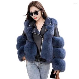 Women's Jackets 2024 Style Real Fur Coat Natural Jacket Female Winter Warm Leather High Quality Vest