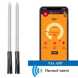 Sticks Wireless Meat Food Thermometer for Oven Grill BBQ Smoker Kitchen Smart Digital Bluetooth Barbecue Thermometer Temperature Gauge