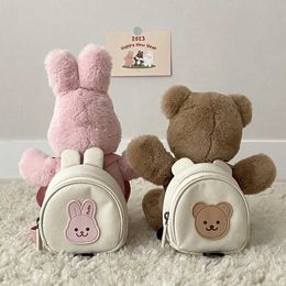 Zaini in stile coreano orsacchiotto backpack per bambini carini snack esterno spalla spalla mini zaino per prevenire Lossl240502