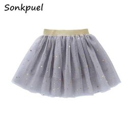 UM8M tutu Dress Summer Girls Tutu Skirts Kids Elastic Waist Pettiskirt Girl Princess Tulle Skirt Stars Printed Mini Skirts Children Clothing d240507