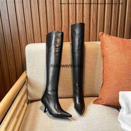 The ROW Shoes Boot Designer Coco Romy Boots Women Fashion Leathed Booties Booties Fike Cowskin Punte Bootie TOE Dimensioni 35-42 VAC4