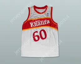 CUSTOM NAY Mens Youth/Kids WIZ KHALIFA 60 TAYLOR GANG WHITE BASKETBALL JERSEY WITH PATCH TOP Stitched S-6XL