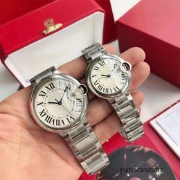 男性と女性のデザイナーブルーバルーンステンレススチールオートマチックメカニカル高品質サイズ42mm 36mm 33mmファッションカップルスポーツウォッチGI 48