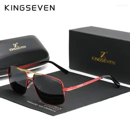 Sunglasses KINGSEVEN Fashion Men's Glasses Polarised Driving Brand Men Women Stainless Steel Material