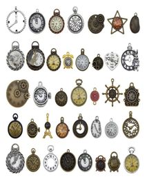 30pcs Random Mixed Clock Watch Face Components Charms Alloy Necklace Pendant Finding Jewellery Making Steampunk DIY Accessory9099773