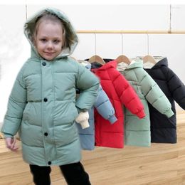 Down Coat Winter Kids Children Long Cotton-padded Jackets For Boys Girls Thick Coats Snowsuit Outerwear Parkas 3 4 5 6 7 10 Years Old