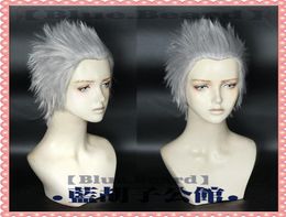 Game Devil May Cry 5 vergil Short Silver Grey Cosplay Wig014666536