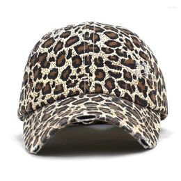 Ball Caps Leopard Print Cotton Casquette Baseball Cap Adjustable Snapback Hats For Men And Women 252