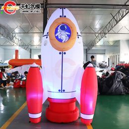 wholesale Outdoor Activities 10m 33ft giant inflatable rocket spaceship plane model balloon for Astronomical advertising or event decoration