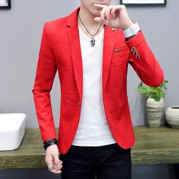 High Quality Blazer Mens British Style Elegant Simple Fashion Shopping Party Business Casual Gentleman Slim Fit Jacket 240507