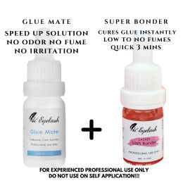 Eyelashes 2pcs 5ml Eyelash Extension Glue Accelerator Pretreatment Glue Duration 50% Up Professional Lash Adhesive Glue Private Label