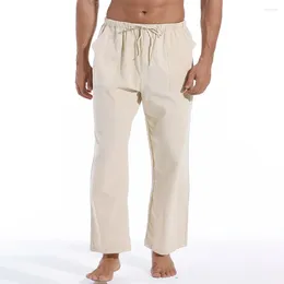 Men's Pants Large Size Men Straight Cotton Linen Trousers Long Loose Casual Baggy Arrival