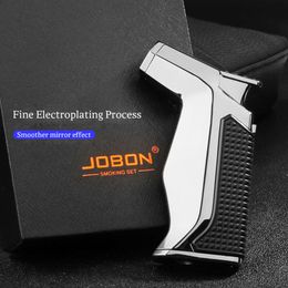 JOBON Wholesale Metal Jet Blue Flame Butane Gas Unfilled Fashion Fashionized Refillable Cigarette Cigar Torch Lighter