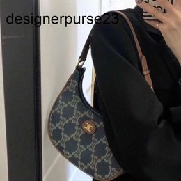 Designer Cel Lady Bags Leather Wallet Underarm Bag Trendy Brand Womens Bag 2023 New Fashion Niche Old Flower Triumphal Arch Single 4D6R