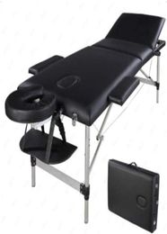 MICHEN 1PC 3 Sections Folding Aluminium Tube SPA Bodybuilding Massage Table Kit Black224w2478591