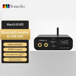 Converter TempoTec M3 HIFI USB DAC,5.2 Bluetooth DAC,Headphone Amplifier 4.4mm,Long Transmission Distance, Bluetooth Audio Receiver, DSD