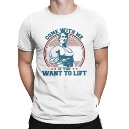 Men's T-Shirts Come With Me If You Want To Lift T Shirts Men T-Shirt Arnold Schwarzenegger Workout Musculation T Strtwear T240506