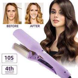 Curling Irons 32mm corrugated curly iron professional French curler shaper fast heating volume shaping tool Q240506