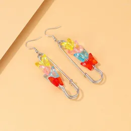 Hoop Earrings Lost Lody 2024 Premium Gorgeous Colourful Transparent Butterfly Lady Fashion Simple Personality Girl Birthday Party Gift