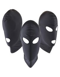 Adult Bondage Fetish Mask Hood Tighten Breathable Open Mouth Eye Mask BDSM Cosplay Sex Toys Erotic Headgear Mask Man Unisex3650753